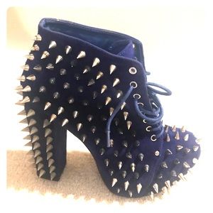Edgy Spiked Velvet Boots!